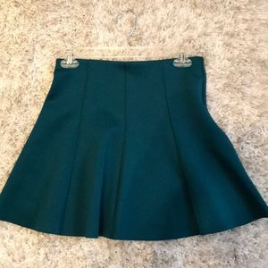 Blue green mini skirt